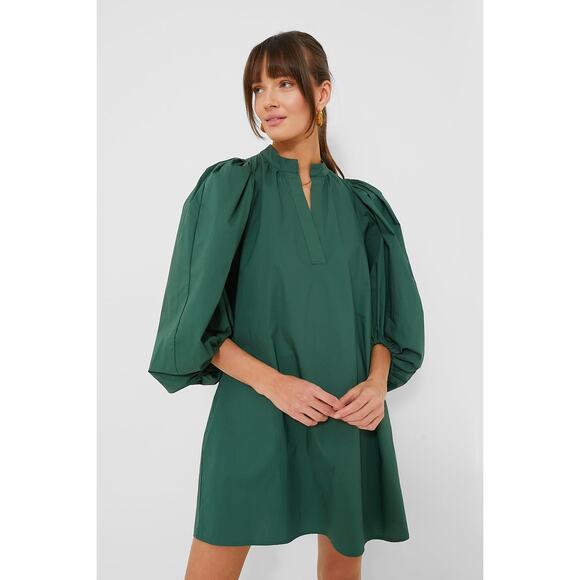 POMANDER PLACE Emerald Green Astrid Dress Size XS NWT Retail $128 Tuckernuck - Picture 1 of 7